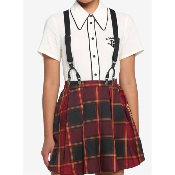 Harry Potter Gryffindor Pleated Suspender Skirt Plus Size Medium NWT - Picture 8 of 9